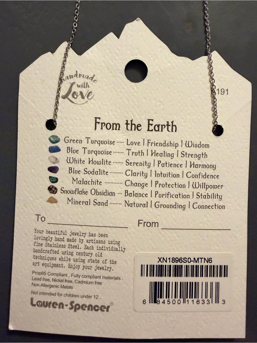 Mountain & Earth Silver & Turquoise Mountain Peak Necklace - Picture 2 of 8